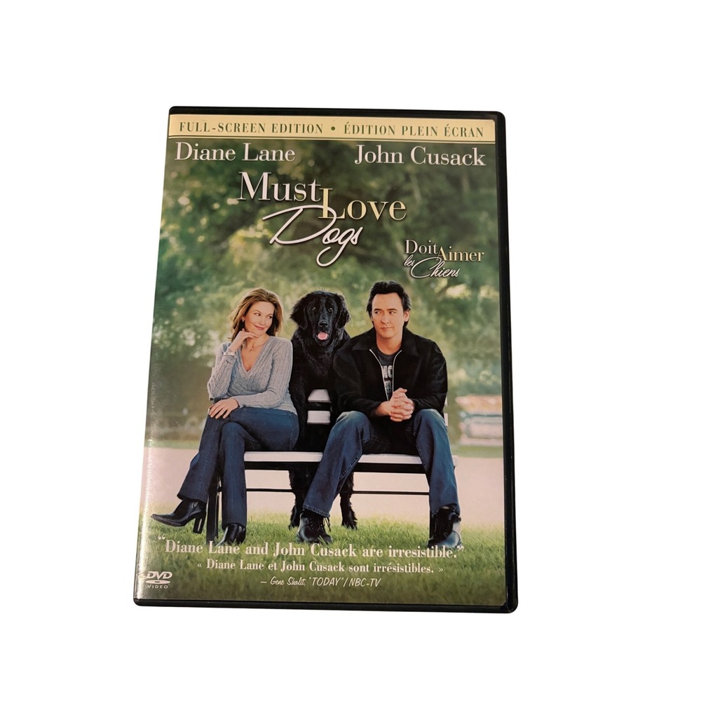 Must Love Dogs DVD Diane Lane John Cusack Full Screen Edition Rom-Com Movie